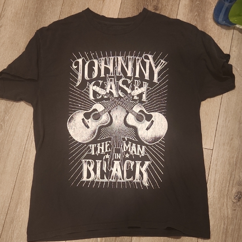 Johnny Cash Black Graphic T-Shirt